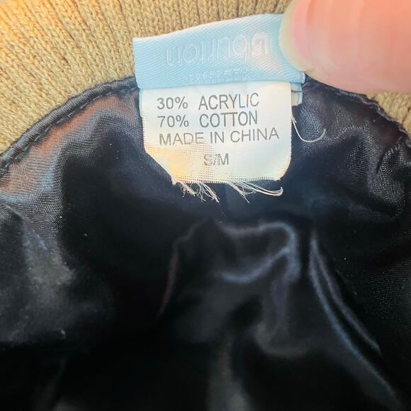 Burton Mens Military Cadet Style Hat Cap S/M Black Tan Snowboard Jacquard Lining - Picture 8 of 9